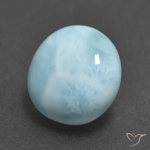 9,17 ctw natürlicher hellblau Larimar, Runden, Lichtundurchlässig