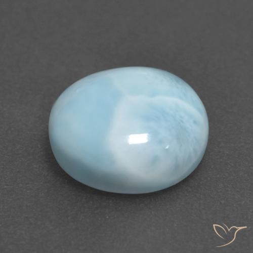 9,17 ctw natürlicher hellblau Larimar, Runden, Lichtundurchlässig