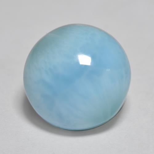 3,84 ctw natürlicher blauer Larimar, Rundschliff, Lichtundurchlässig