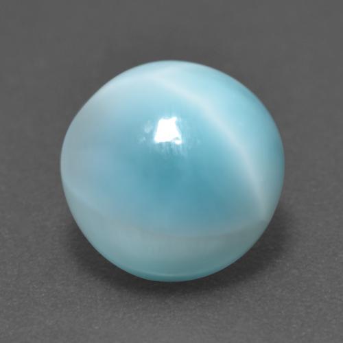 3,35 ctw natürlicher blauer Larimar, Rundschliff, Lichtdurchlässig
