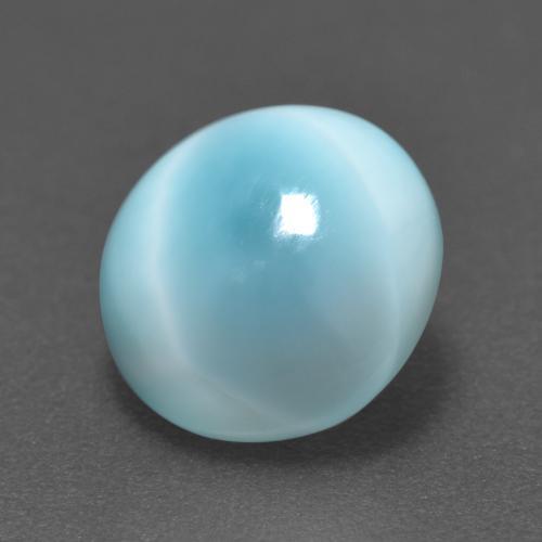 3,35 ctw natürlicher blauer Larimar, Rundschliff, Lichtdurchlässig