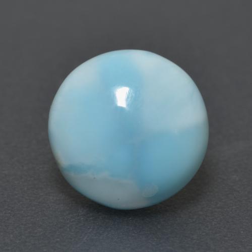 3,24 ctw natürlicher blauer Larimar, Rundschliff, Lichtundurchlässig