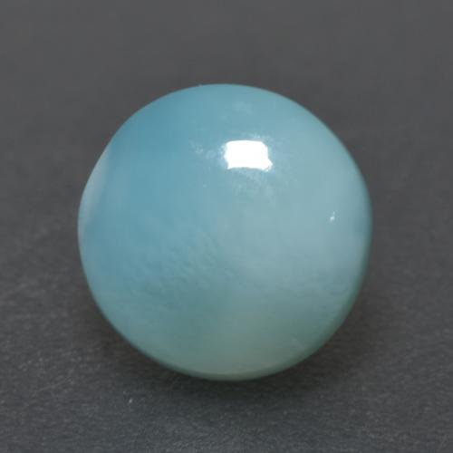2,10 ctw natürlicher blauer Larimar, Rundschliff, Lichtdurchlässig