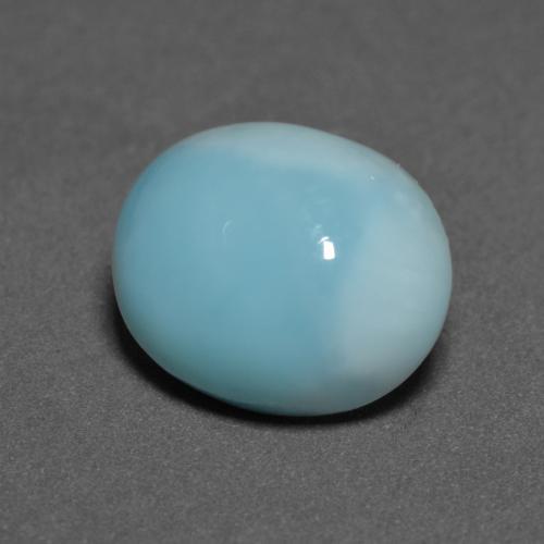 4,30 ctw natürlicher türkiser Larimar, Oval Schliff, Lichtundurchlässig