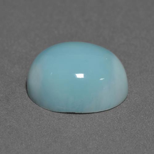 4,30 ctw natürlicher türkiser Larimar, Oval Schliff, Lichtundurchlässig