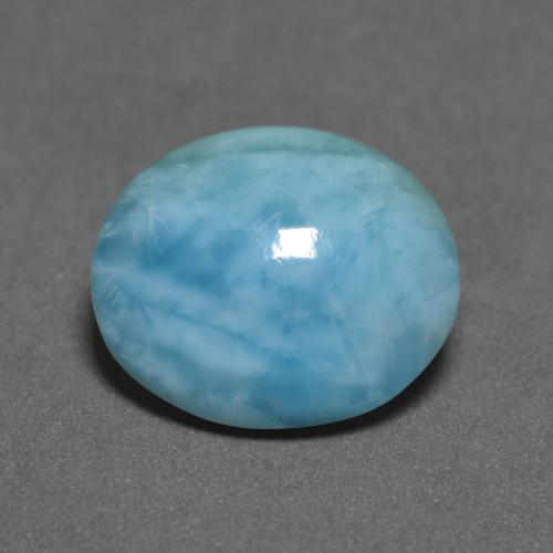 9,17 ctw natürlicher hellblau-grün Larimar, Oval Schliff, Lichtundurchlässig