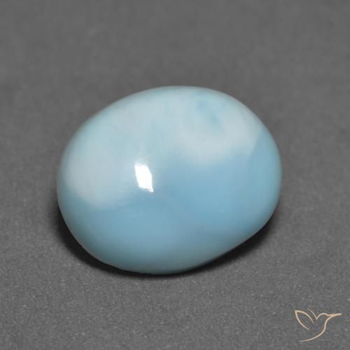 3.76ct Natürlicher hellblau-grün Larimar, Oval, Lichtundurchlässig