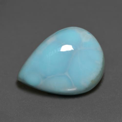 9,17 ctw natürlicher Hellgrünliches Blau Larimar, Birnenform, Lichtundurchlässig