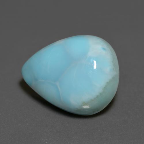 9,17 ctw natürlicher Hellgrünliches Blau Larimar, Birnenform, Lichtundurchlässig