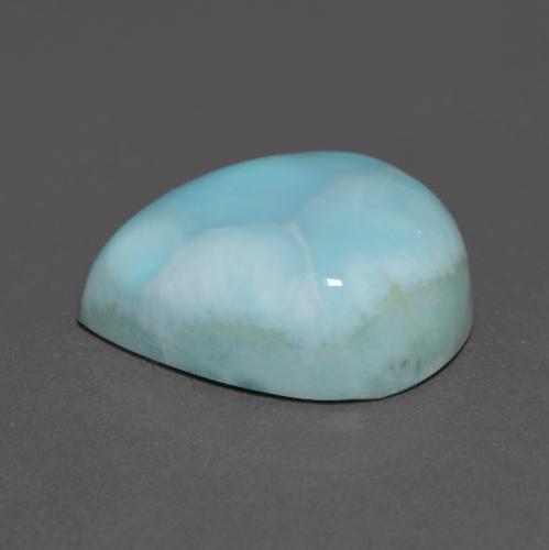 9,17 ctw natürlicher Hellgrünliches Blau Larimar, Birnenform, Lichtundurchlässig