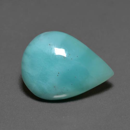 6,51 ctw natürlicher türkiser Larimar, Birnenform, Lichtundurchlässig