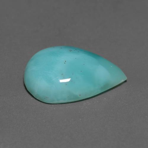 6,51 ctw natürlicher türkiser Larimar, Birnenform, Lichtundurchlässig