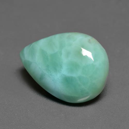 6,79 ctw natürlicher türkiser Larimar, Birnenform, Lichtundurchlässig