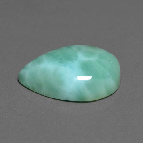 6,79 ctw natürlicher türkiser Larimar, Birnenform, Lichtundurchlässig