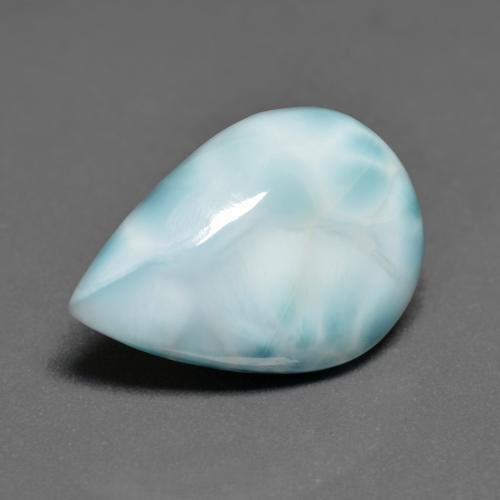 9,17 ctw natürlicher Hellgrünliches Blau Larimar, Birnenform, Lichtundurchlässig