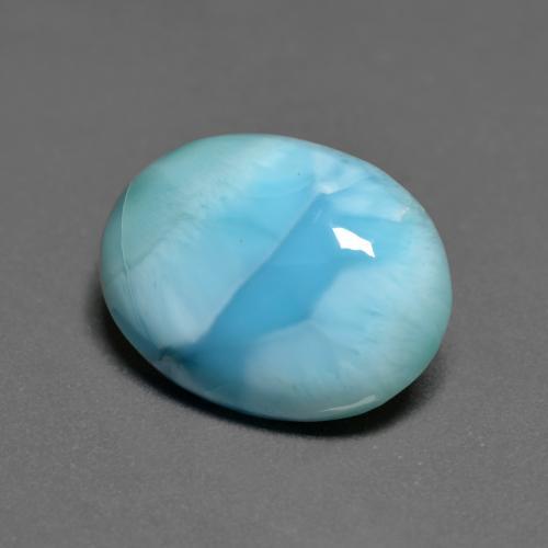 9,17 ctw natürlicher hellblau-grün Larimar, Oval Schliff, Lichtundurchlässig