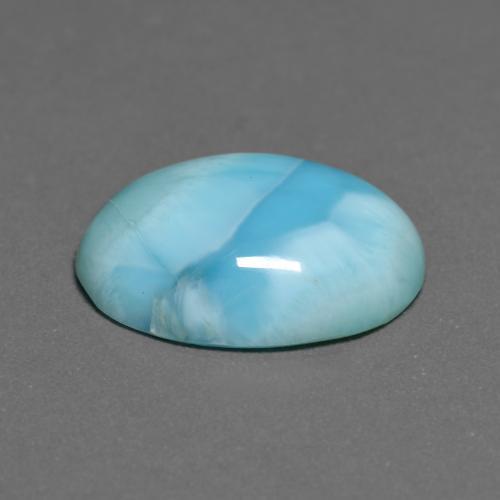 9,17 ctw natürlicher hellblau-grün Larimar, Oval Schliff, Lichtundurchlässig