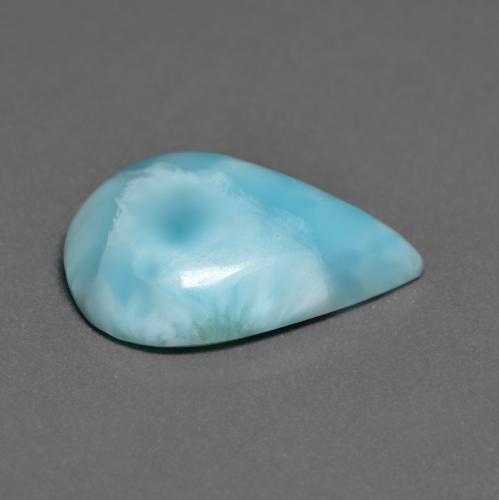 5,88 ctw natürlicher türkiser Larimar, Birnenform, Lichtundurchlässig