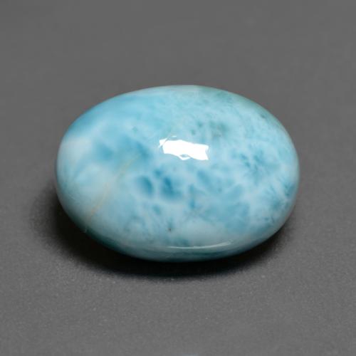 8,04 ctw natürlicher Hellblaugrün Larimar, Oval Schliff, Lichtundurchlässig