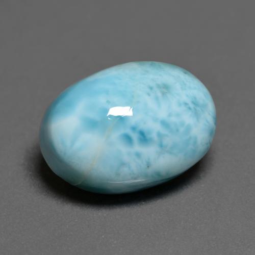 8,04 ctw natürlicher Hellblaugrün Larimar, Oval Schliff, Lichtundurchlässig