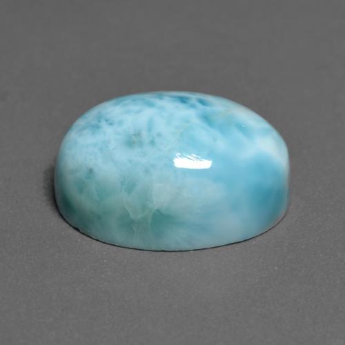 8,04 ctw natürlicher Hellblaugrün Larimar, Oval Schliff, Lichtundurchlässig