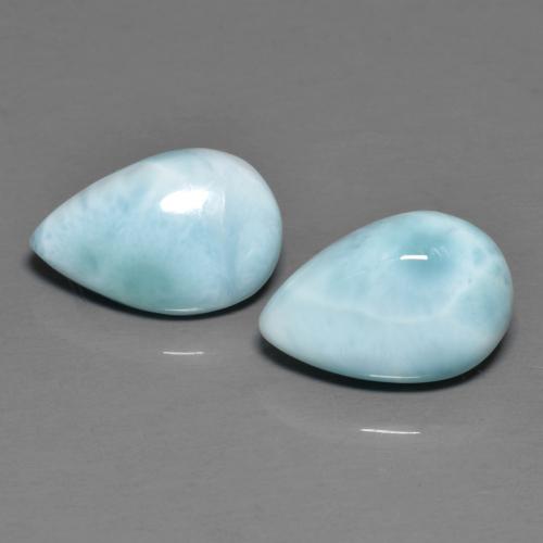 4,09 ct natürliche blauer Larimar-Edelsteine, Birnenform, Lichtundurchlässig