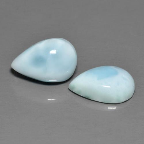 5.42 ct natürliche Graublau Larimar-Edelsteine, Birnenform, Lichtundurchlässig