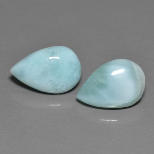 4.02 ct natürliche Helles Himmelblau Larimar-Edelsteine, Birnenform, Lichtundurchlässig