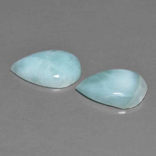 4.02 ct natürliche Helles Himmelblau Larimar-Edelsteine, Birnenform, Lichtundurchlässig