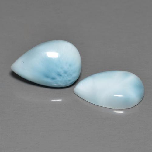 4,60 ct natürliche blauer Larimar-Edelsteine, Birnenform, Lichtundurchlässig