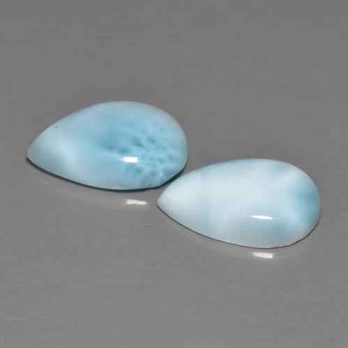4,60 ct natürliche blauer Larimar-Edelsteine, Birnenform, Lichtundurchlässig