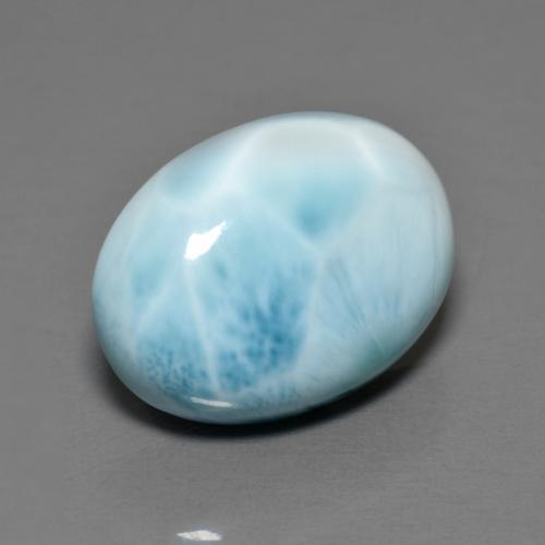 9,17 ctw natürlicher hellblau Larimar, Oval Schliff, Lichtundurchlässig