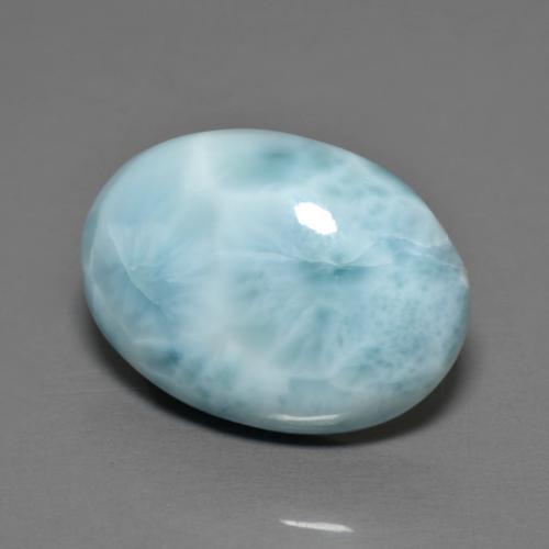 6,89 ctw natürlicher blauer Larimar, Oval Schliff, Lichtundurchlässig