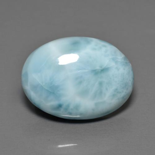 6,89 ctw natürlicher blauer Larimar, Oval Schliff, Lichtundurchlässig
