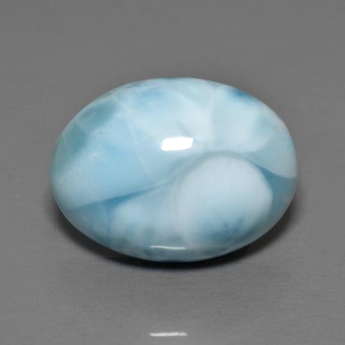 8,09 ctw natürlicher blauer Larimar, Oval Schliff, Lichtundurchlässig