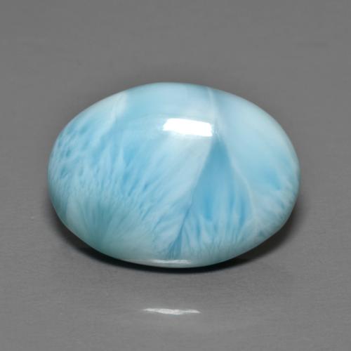 7,14 ctw natürlicher blauer Larimar, Oval Schliff, Lichtundurchlässig