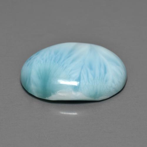 7,14 ctw natürlicher blauer Larimar, Oval Schliff, Lichtundurchlässig