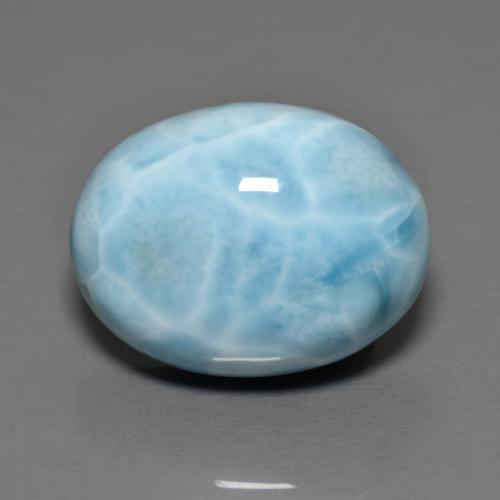 9,48 ctw natürlicher blauer Larimar, Oval Schliff, Lichtundurchlässig