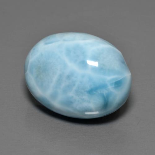 9,48 ctw natürlicher blauer Larimar, Oval Schliff, Lichtundurchlässig