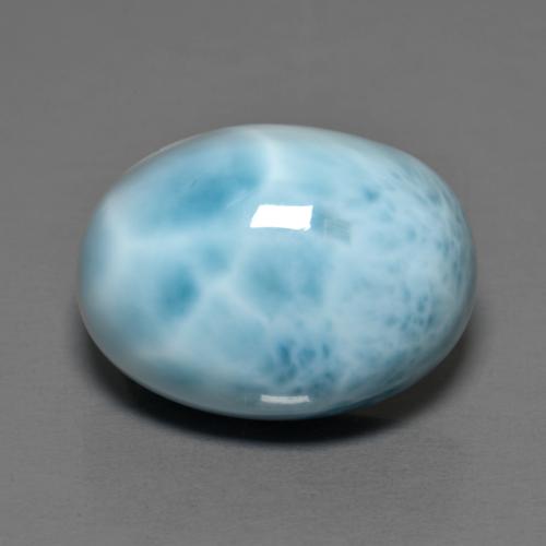 11,92 ctw natürlicher blauer Larimar, Oval Schliff, Lichtundurchlässig