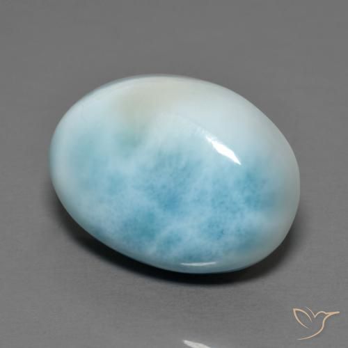 9,17 ctw natürlicher Helles Himmelblau Larimar, Oval, Lichtundurchlässig