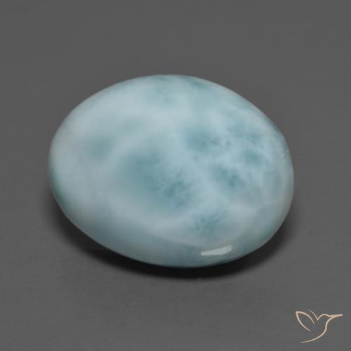 9.21ct Natürlicher hellblau Larimar, Oval, Lichtundurchlässig