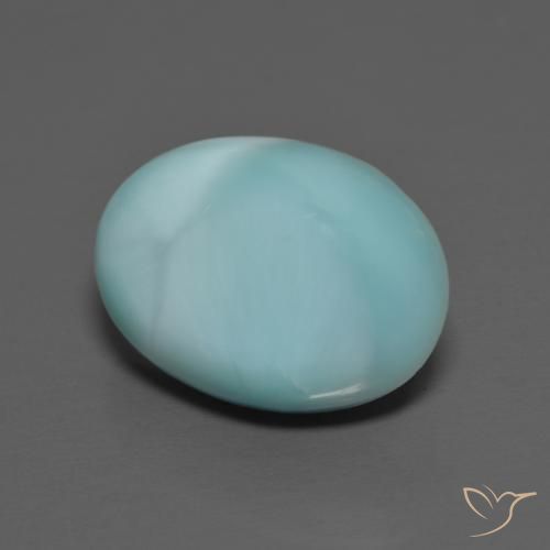 9,17 ctw natürlicher hellblau Larimar, Oval, Lichtundurchlässig