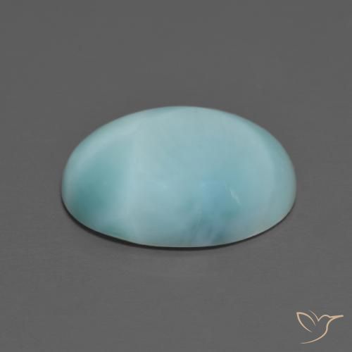 9,17 ctw natürlicher hellblau Larimar, Oval, Lichtundurchlässig