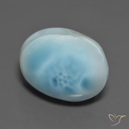 9,17 ctw natürlicher Wasserblau Larimar, Oval, Lichtundurchlässig