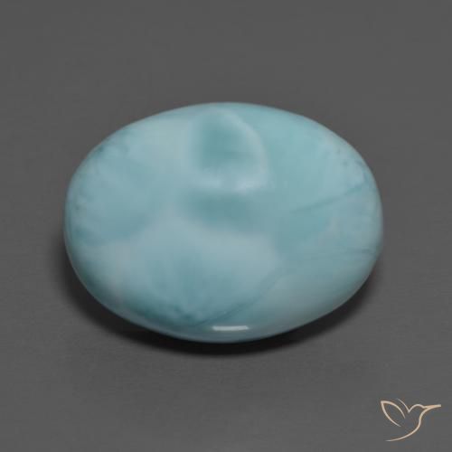 9.13ct Natürlicher Helles Himmelblau Larimar, Oval, Lichtundurchlässig
