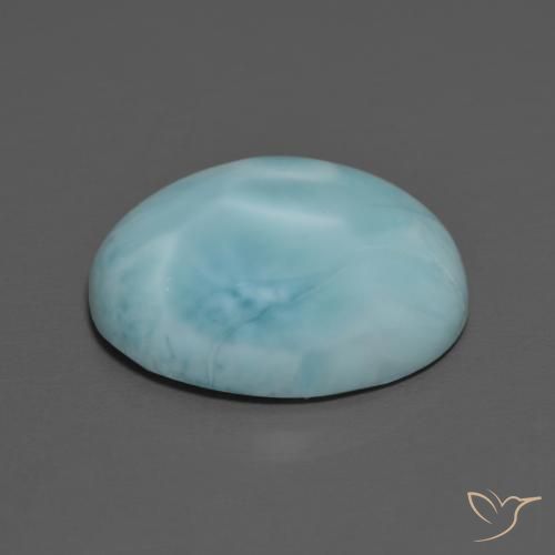 9,17 ctw natürlicher Helles Himmelblau Larimar, Oval, Lichtundurchlässig