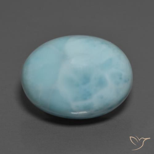 9,17 ctw natürlicher hellblau Larimar, Oval, Lichtundurchlässig