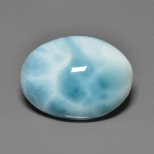 7,30 ctw natürlicher blauer Larimar, Oval Schliff, Lichtundurchlässig