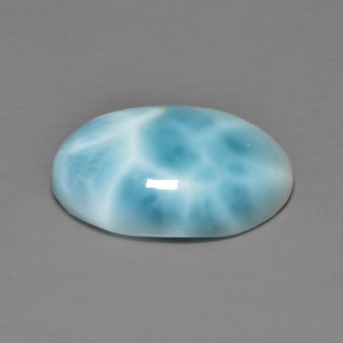 7,30 ctw natürlicher blauer Larimar, Oval Schliff, Lichtundurchlässig